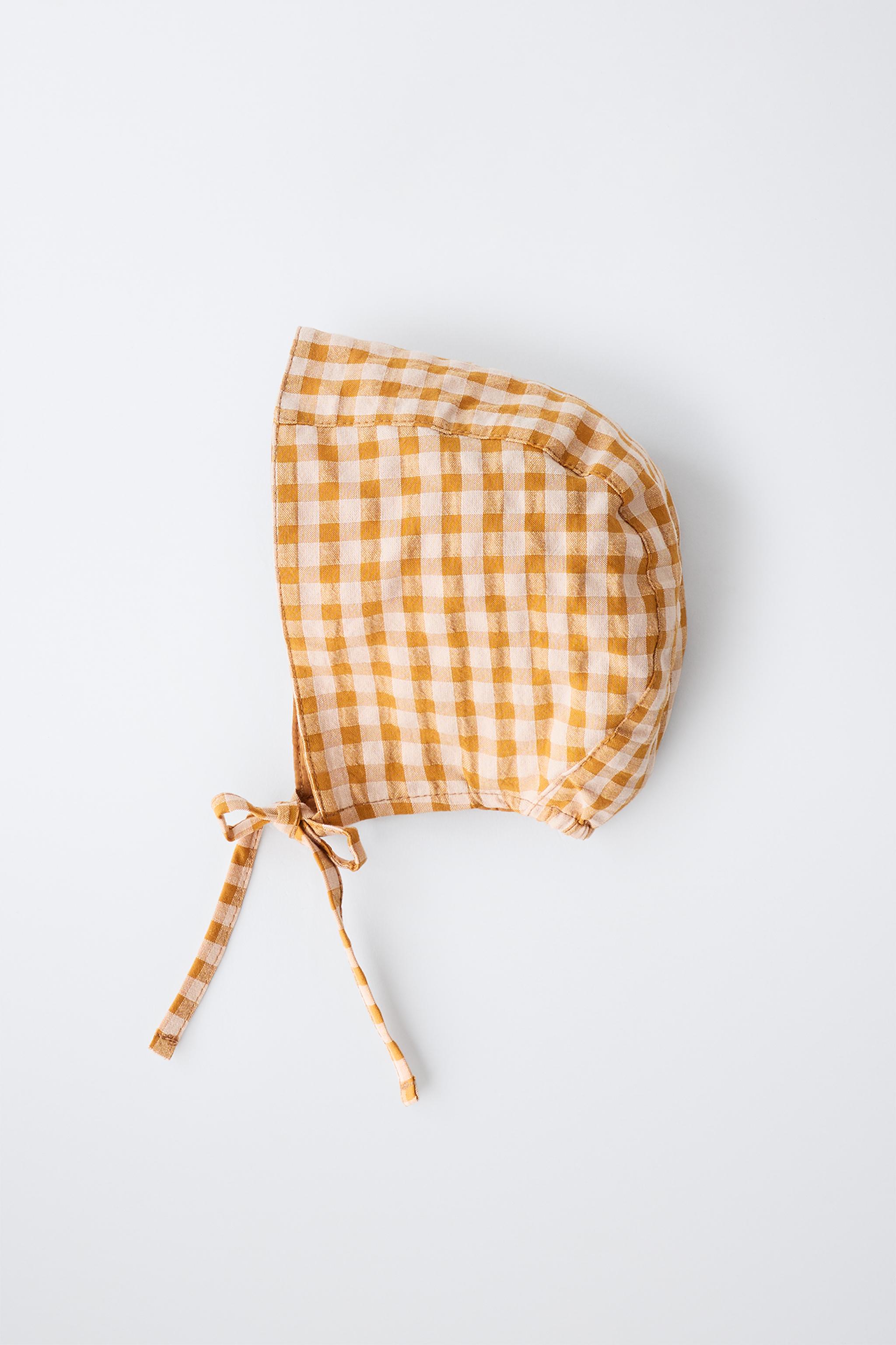 GINGHAM PRINT BONNET